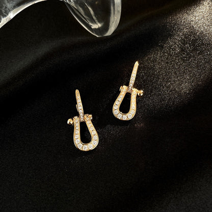 [Sophire Jewelry ]FORCE 10 FULL DIAMOND DROP EARRINGS MEDIUM MODEL