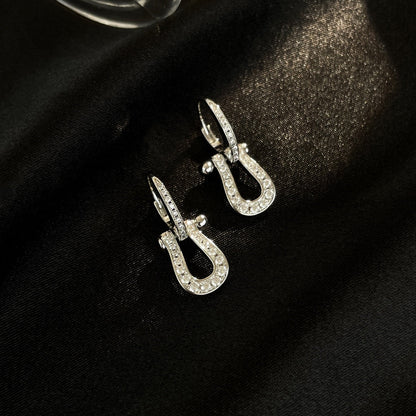 [Sophire Jewelry ]FORCE 10 FULL DIAMOND DROP EARRINGS MEDIUM MODEL