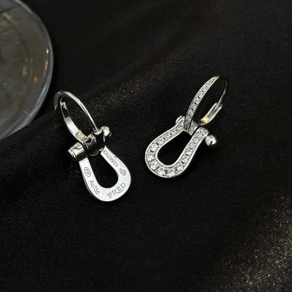 [Sophire Jewelry ]FORCE 10 FULL DIAMOND DROP EARRINGS MEDIUM MODEL