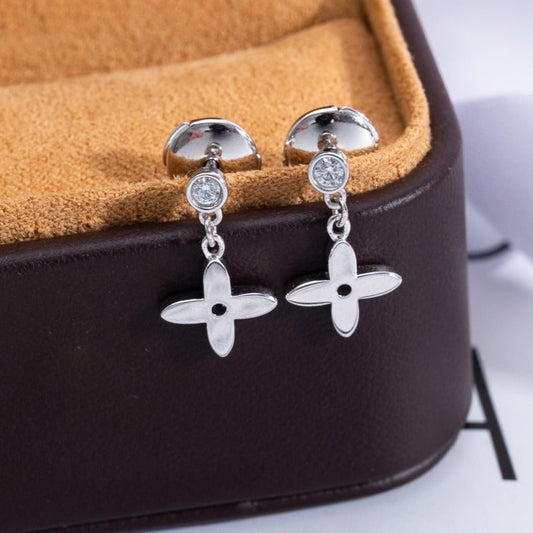[Sophire]VIDYLLE SILVER DIAMOND MINI DROP EARRINGS