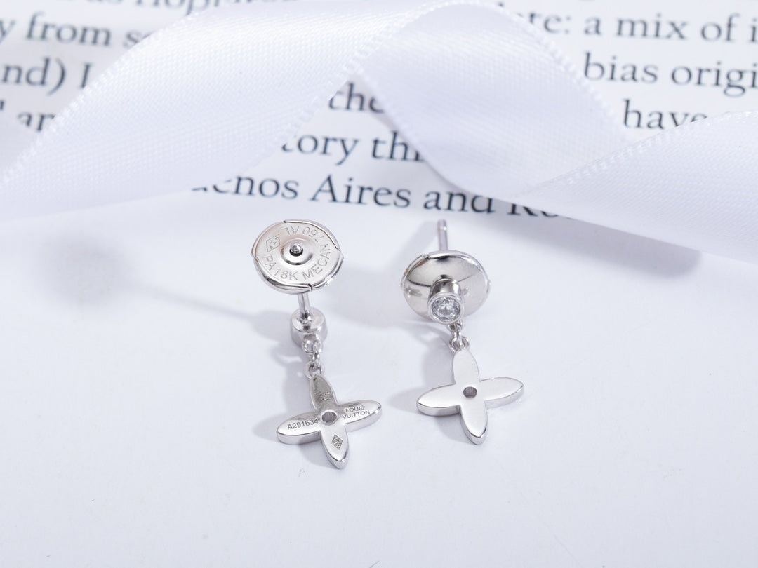 [Sophire Jewelry ]VIDYLLE SILVER DIAMOND MINI DROP EARRINGS