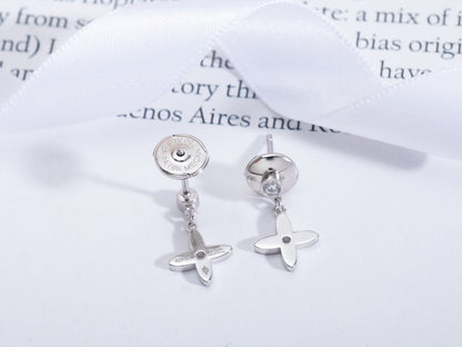 [Sophire Jewelry ]VIDYLLE SILVER DIAMOND MINI DROP EARRINGS