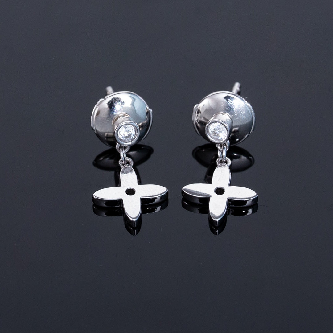 [Sophire Jewelry ]VIDYLLE SILVER DIAMOND MINI DROP EARRINGS