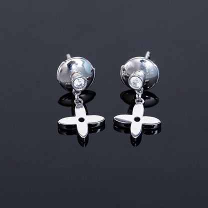[Sophire Jewelry ]VIDYLLE SILVER DIAMOND MINI DROP EARRINGS