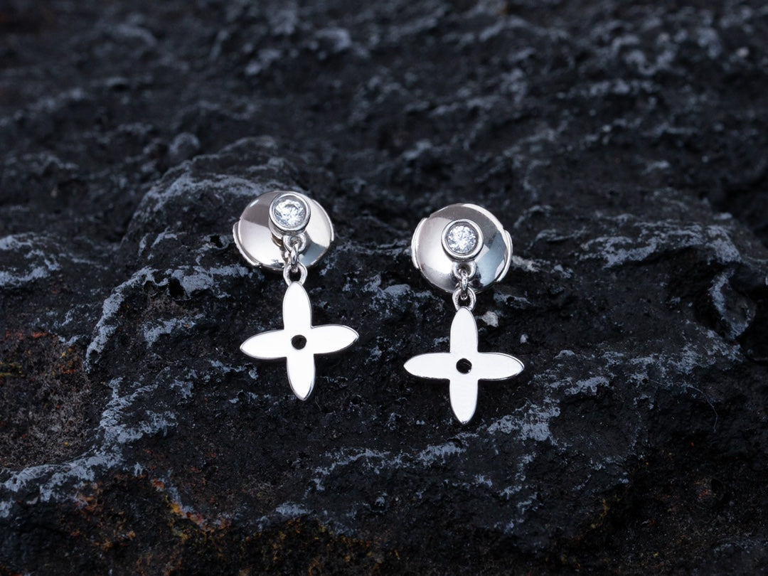 [Sophire Jewelry ]VIDYLLE SILVER DIAMOND MINI DROP EARRINGS