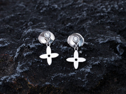 [Sophire Jewelry ]VIDYLLE SILVER DIAMOND MINI DROP EARRINGS