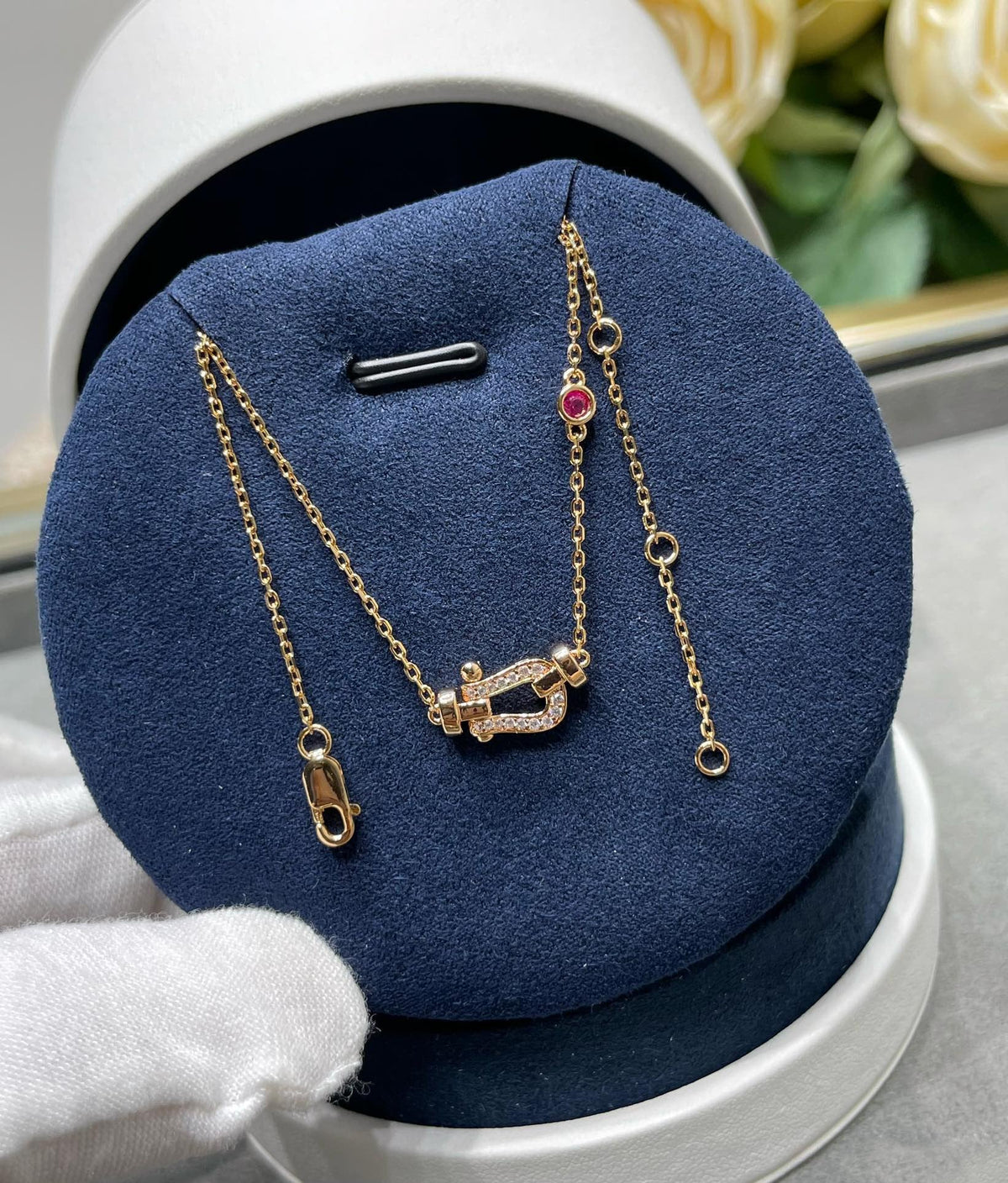 [Sophire Jewelry ]FORCE 10 DIAMOND PINK GOLD NECKLACE