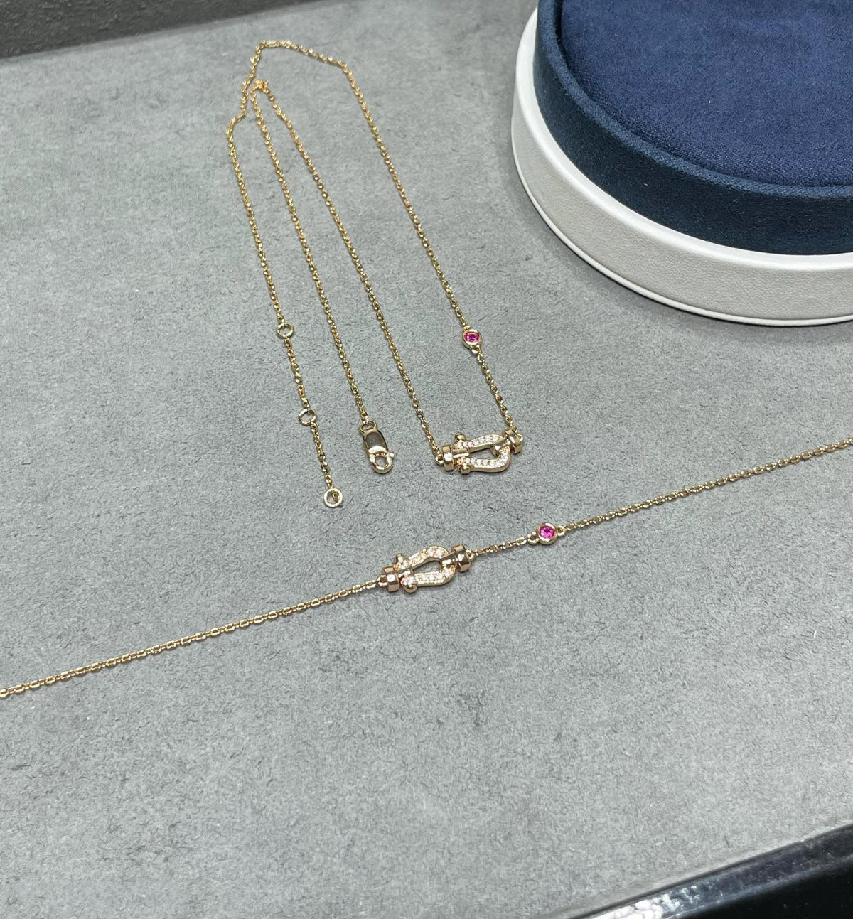 [Sophire Jewelry ]FORCE 10 DIAMOND PINK GOLD NECKLACE