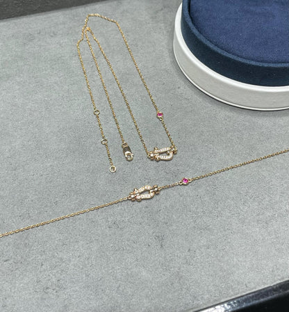 [Sophire Jewelry ]FORCE 10 DIAMOND PINK GOLD NECKLACE