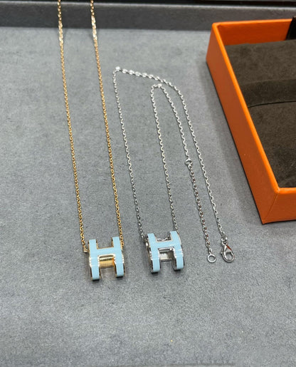 [Sophire Jewelry ]POP H SKY BLUE NECKLACE