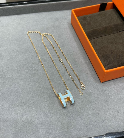 [Sophire Jewelry ]POP H SKY BLUE NECKLACE