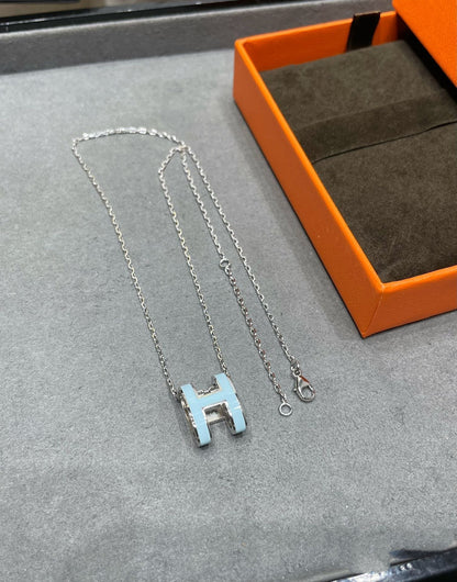 [Sophire Jewelry ]POP H SKY BLUE NECKLACE