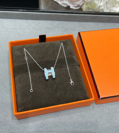 [Sophire Jewelry ]POP H SKY BLUE NECKLACE