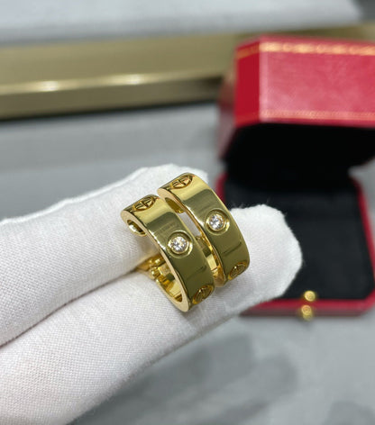 [Sophire Jewelry ]LOVE 5.5MM 1 DIAMOND EARRINGS