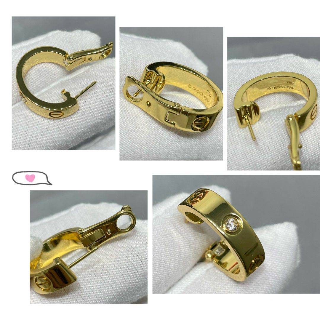 [Sophire Jewelry ]LOVE 5.5MM 1 DIAMOND EARRINGS