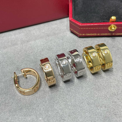 [Sophire Jewelry ]LOVE 5.5MM 1 DIAMOND EARRINGS