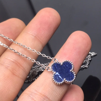 [Sophire Jewelry ]CLOVER PIETERSITE SILVER LONG NECKLACE