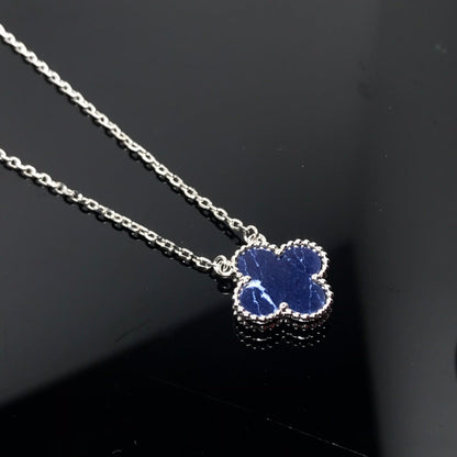 [Sophire Jewelry ]CLOVER PIETERSITE SILVER LONG NECKLACE
