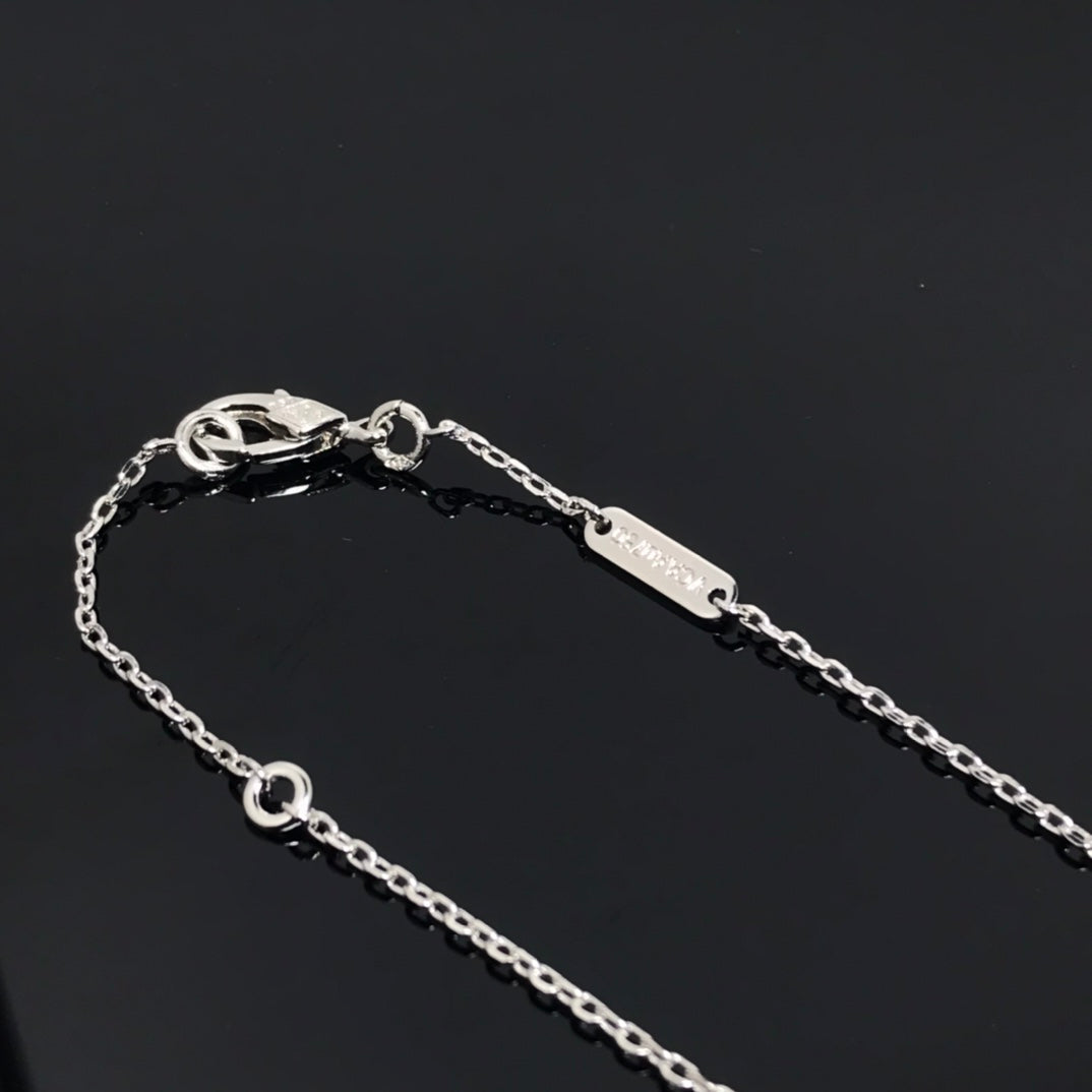 [Sophire Jewelry ]CLOVER PIETERSITE SILVER LONG NECKLACE