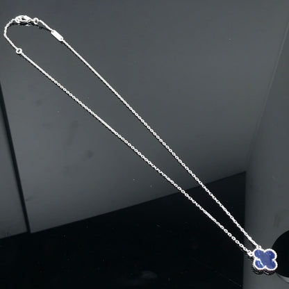 [Sophire Jewelry ]CLOVER PIETERSITE SILVER LONG NECKLACE