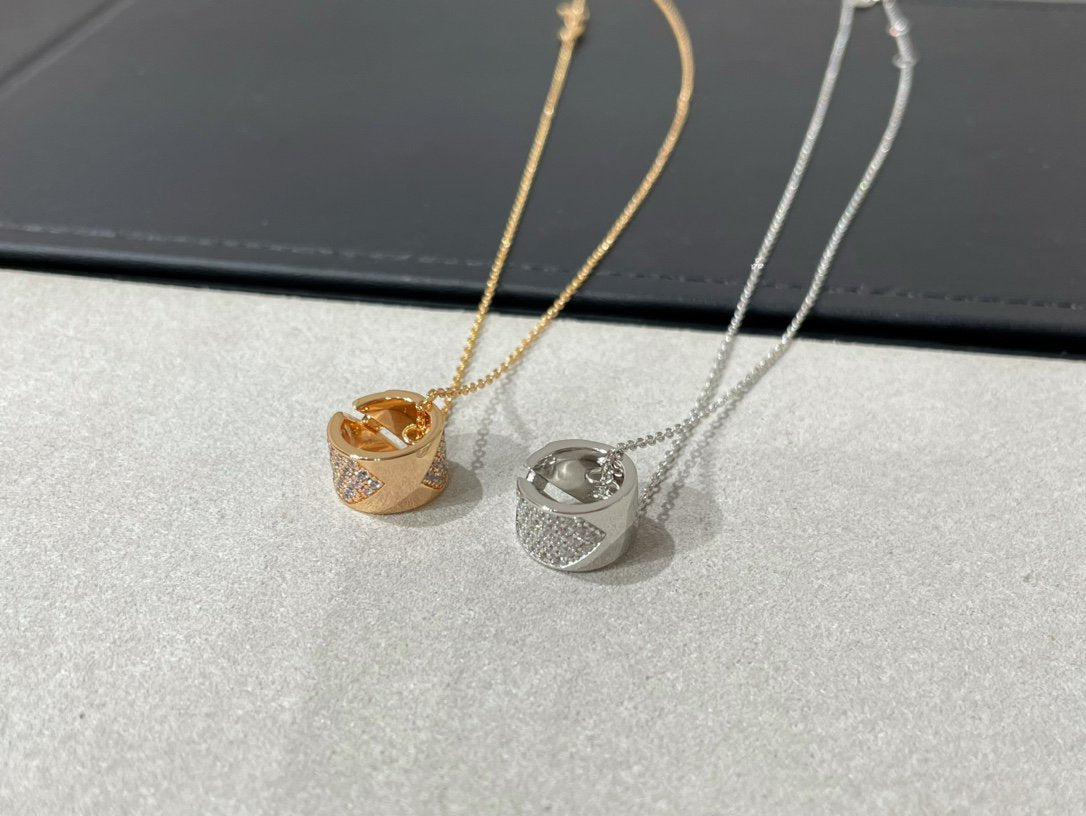[Sophire Jewelry ]LIENS EVIDENCE DIAMOND PAVED NECKLACE