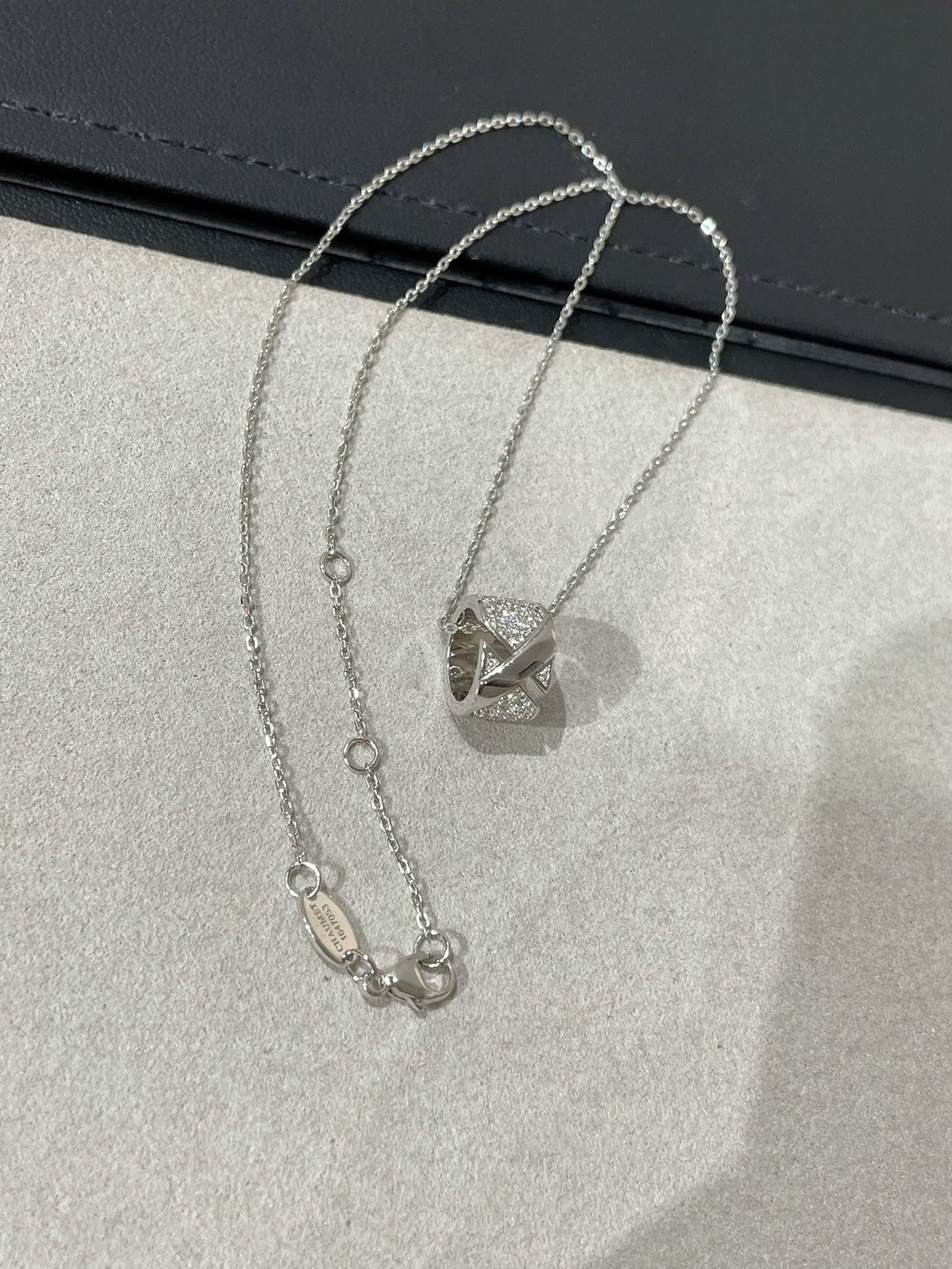 [Sophire Jewelry ]LIENS EVIDENCE DIAMOND PAVED NECKLACE