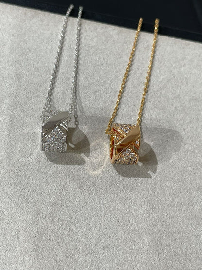[Sophire Jewelry ]LIENS EVIDENCE DIAMOND PAVED NECKLACE