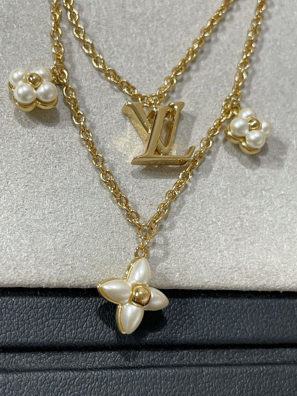 [Sophire Jewelry ]FLOWERGRAM GOLD MOP DOUBLE ROW NECKLACE
