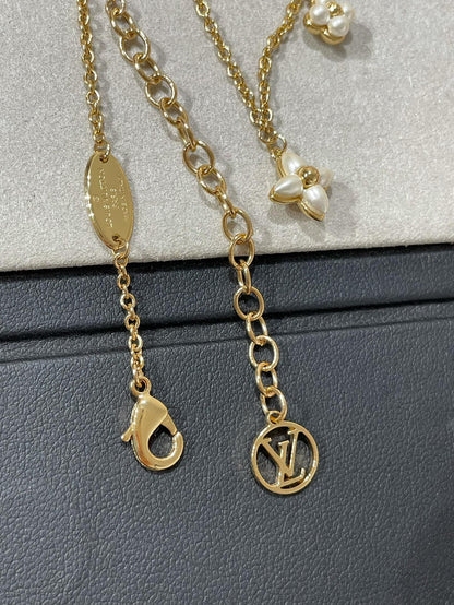 [Sophire Jewelry ]FLOWERGRAM GOLD MOP DOUBLE ROW NECKLACE