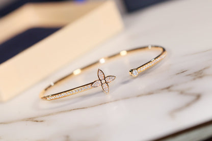[Sophire Jewelry ]IDYLLE GOLD OPEN BRACELET DIAMOND PAVED