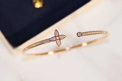 [Sophire Jewelry ]IDYLLE GOLD OPEN BRACELET DIAMOND PAVED
