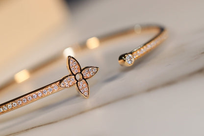 [Sophire Jewelry ]IDYLLE GOLD OPEN BRACELET DIAMOND PAVED