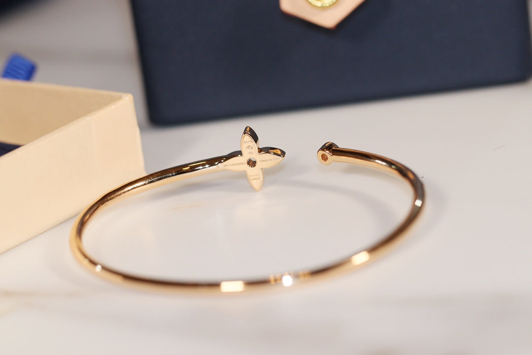 [Sophire Jewelry ]IDYLLE GOLD OPEN BRACELET DIAMOND PAVED