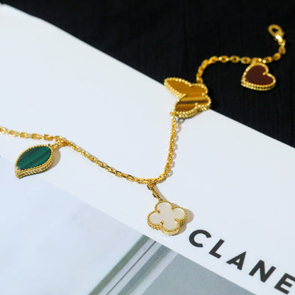 [Sophire Jewelry ]LUCKY SPRING 5 MOTIF GOLD BRACELET