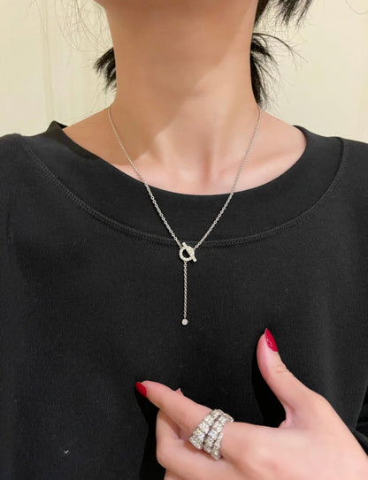 [Sophire Jewelry ]FINESSE SILVER DIAMOND NECKLACE