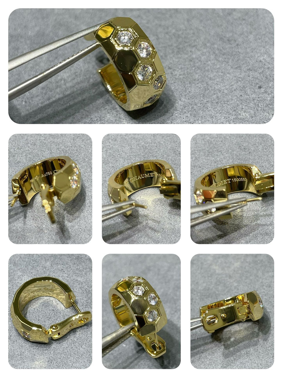 [Sophire Jewelry ]BEE LOVE DIAMOND HOOP EARRINGS