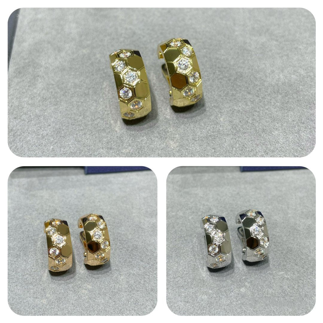 [Sophire Jewelry ]BEE LOVE DIAMOND HOOP EARRINGS