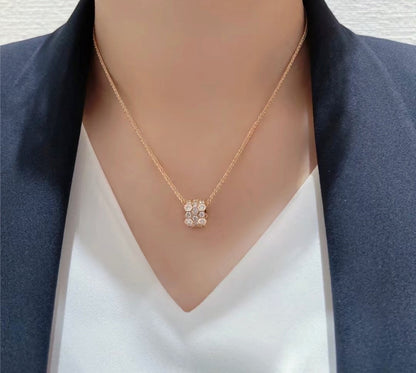 [Sophire Jewelry ]BEE LOVE DIAMOND PAVED 3 ROW NECKLACE