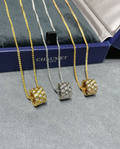 [Sophire Jewelry ]BEE LOVE DIAMOND PAVED 3 ROW NECKLACE