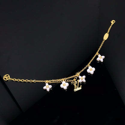 [Sophire Jewelry ]LOGO 6 MOTIF STAR AND SUN GOLD BRACELET