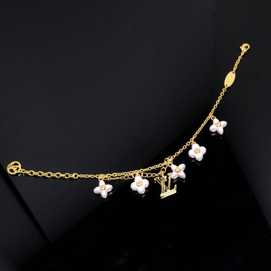 [Sophire]LOGO 6 MOTIF STAR AND SUN GOLD BRACELET