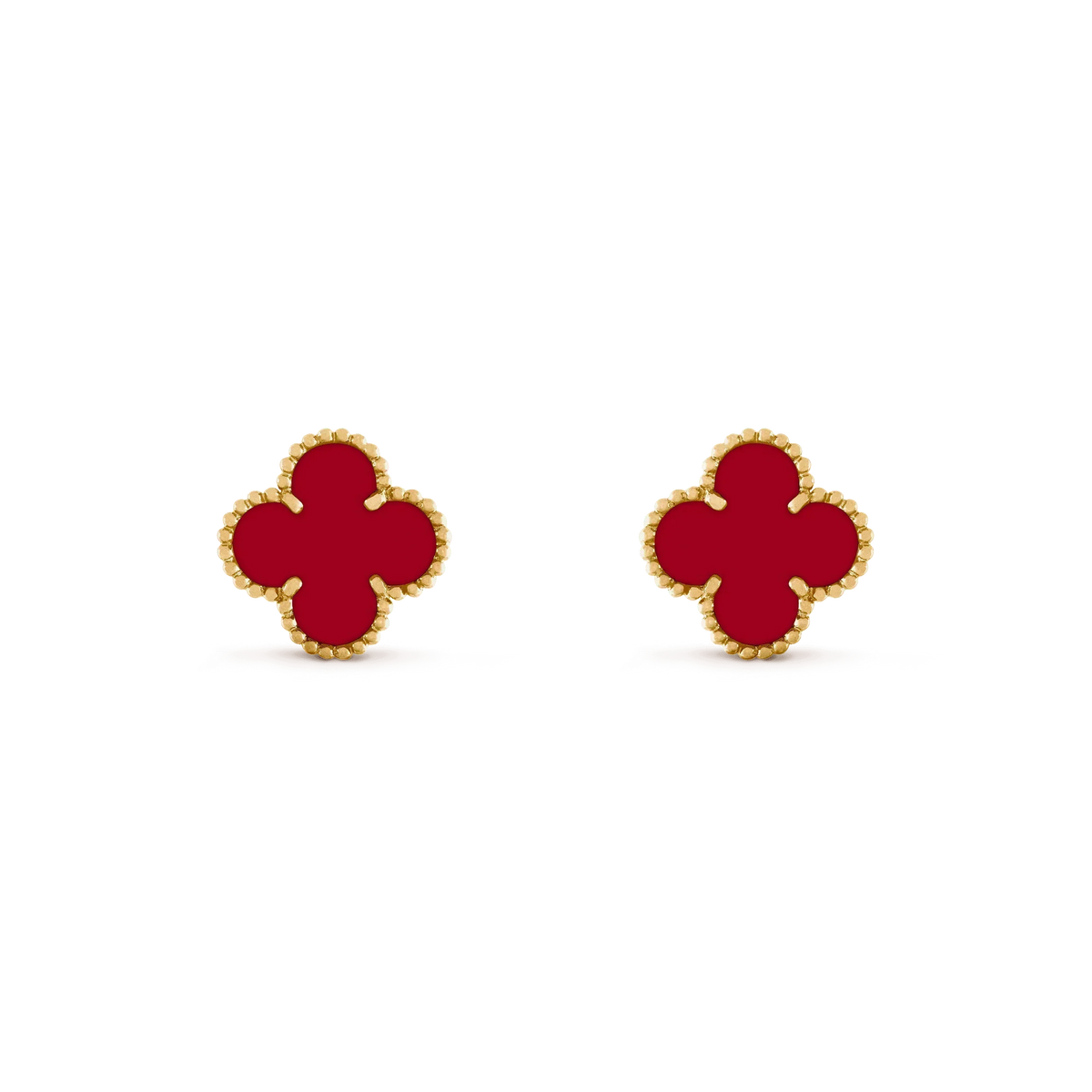 [Sophire Jewelry ]CLOVER MEDIUM 1 MOTIFS CARNELIAN  EARRINGS