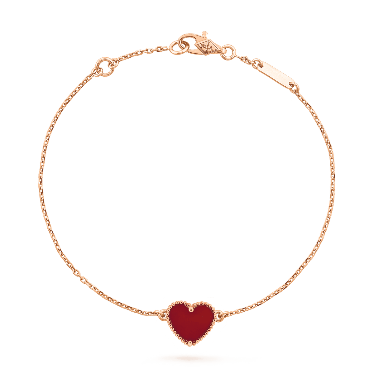 [Sophire Jewelry ]HEART CARNELIAN PINK GOLD BRACELET