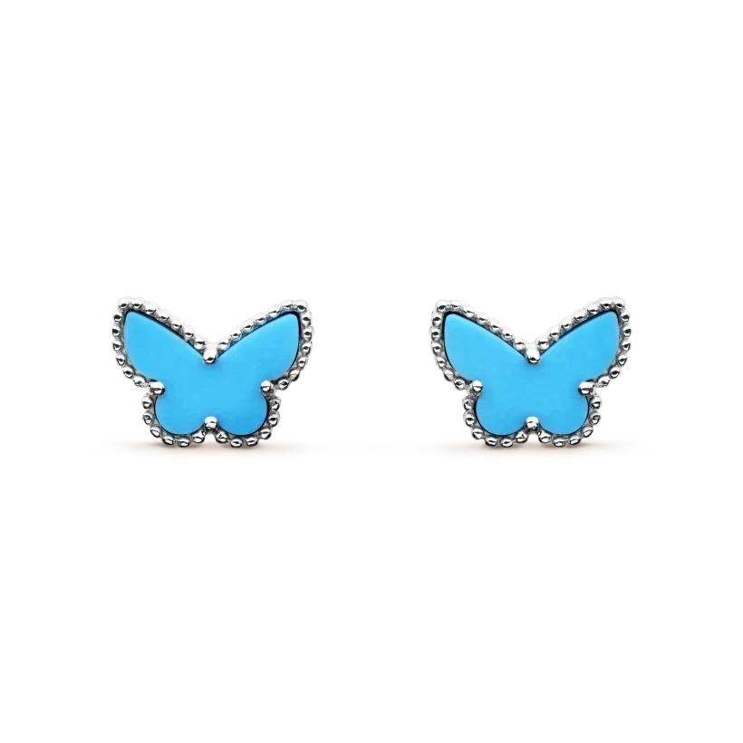 [Sophire Jewelry ]BUTTERFLY TURQUOISE EARRINGS SILVER