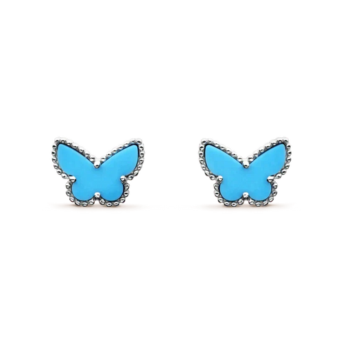 [Sophire Jewelry ]BUTTERFLY TURQUOISE EARRINGS SILVER
