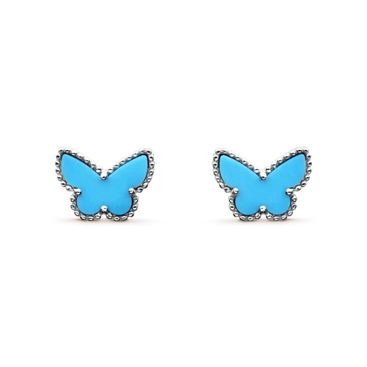 [Sophire Jewelry ]BUTTERFLY TURQUOISE EARRINGS SILVER