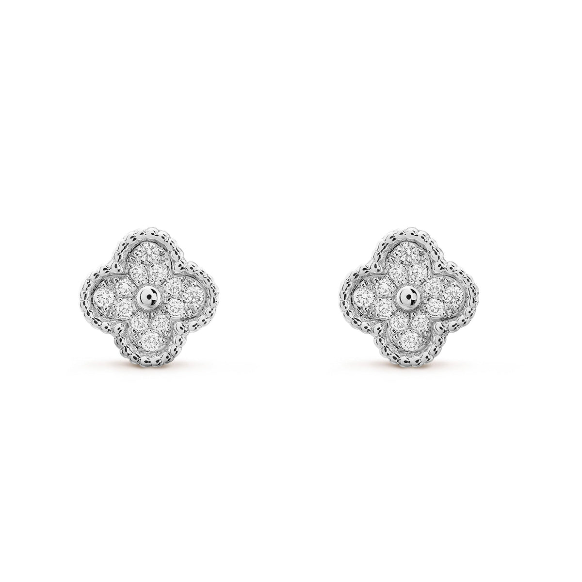 [Sophire Jewelry ]CLOVER MINI DIAMOND STUD EARRINGS