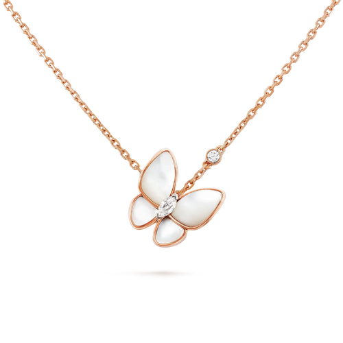 [Sophire Jewelry ]BUTTERFLY MOP DIAMOND NECKLACE