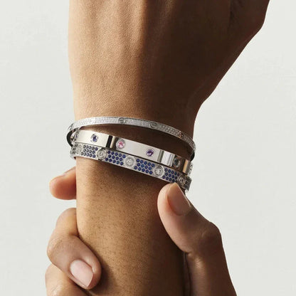 [Sophire Jewelry]CLASSIC 6.1MM LOVE BRACELET 10-DIAMOND MULTICOLOR