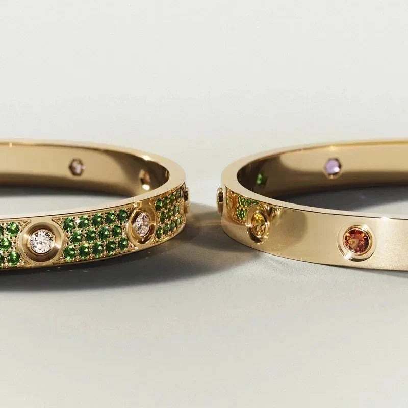 [Sophire Jewelry]CLASSIC 6.1MM LOVE BRACELET 10-DIAMOND MULTICOLOR